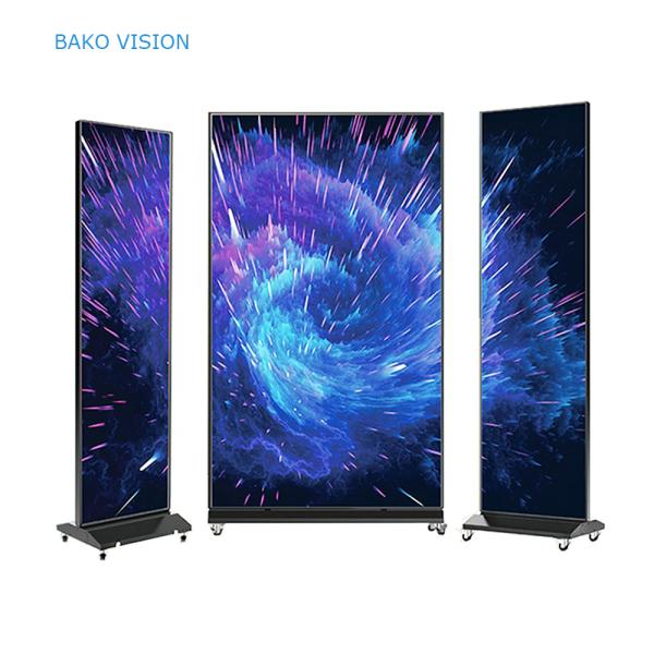 Super Light Weight Front Service LED Screen Display With Wheel Base Flight Case Packing
