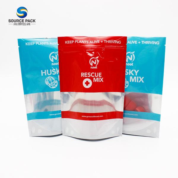 Stand Up Pouch Plastic Custom Weed Packaging With Zipper