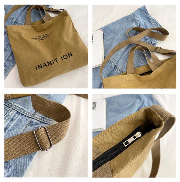 MEN'S AND WOMEN'S CROSSBODY BAG WASHED CANVAS THICKENED HANDBAG LARGE CAPACITY TREND URBAN ART STUDENT BAG