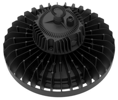 Black die-casting aluminum housing UFO high bay which's power range from 100w to 300w