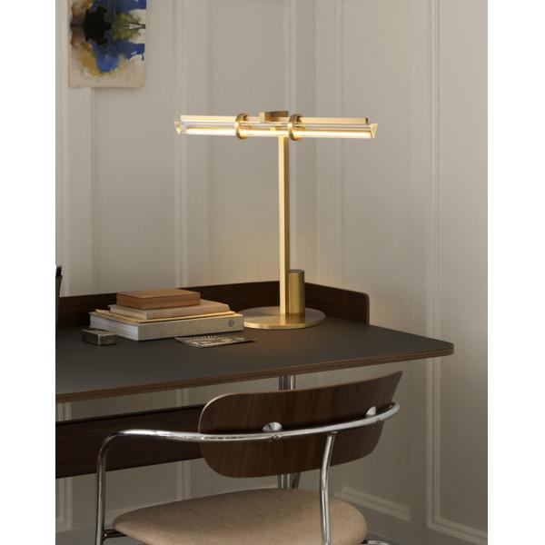 JYLIGHTING современный скандинавский простой роскошный светодиодный настольный лампа медное стекло для спальни гостиницы гостиничная гостиная Студия диван угловой свет