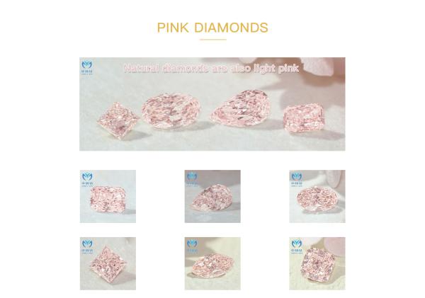 El rosa Diamond Cushion Brilliant Fancy Light flojo sintético 3ct IGI certificó