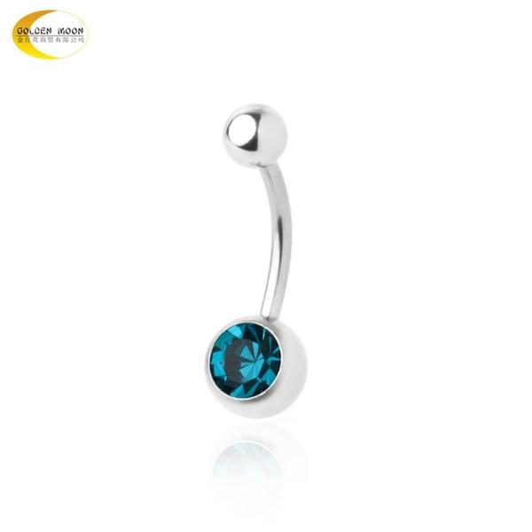 10mm 12mm Stainless Steel Body Piercing Jewelry Unisex Surgical Steel Belly Button Rings