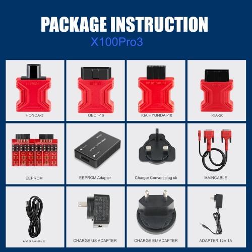 XTOOL X100 Pro3 Programador de llaves automáticas profesionales Añadir EPB, ABS, TPS Reiniciar funciones Actualización gratuita Vida útil