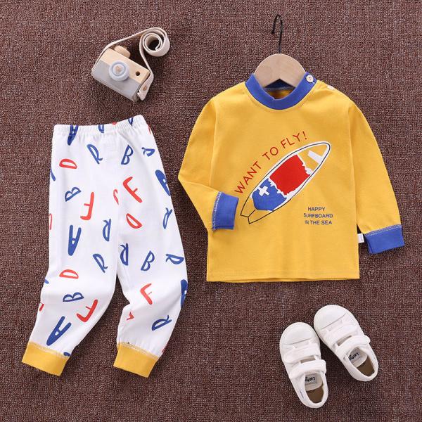 Breathable Children'S Pajama Set Cotton Boys And Girls Homewear