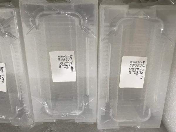 carcaça de cristal 2 da safira Al2O3 de 76.2mm 4 6 polegadas SSP DSP 0.5mm C - linha central