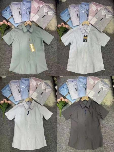 Women Polo Dress Shirts Cotton Fashion Regular Shirts Formal Dress Kcs4