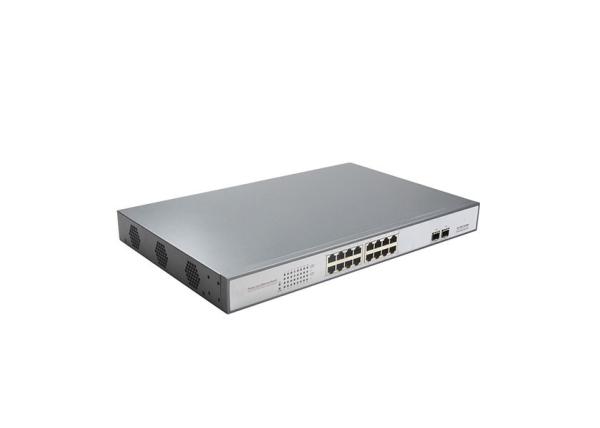 Lightweight Small POE Switch 2*1000Mbps SFP Optical Fiber Ports 16*10/100Mbps RJ45 Ports