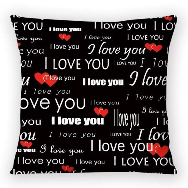 I Love You Pillow Cases sublimation pillow for Valentine's Gift
