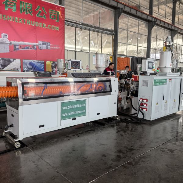 PE HDPE Carbon Spiral Conduit Pipe Extrusion Production Line High Efficiency Plastic Spiral Tube Making Machine