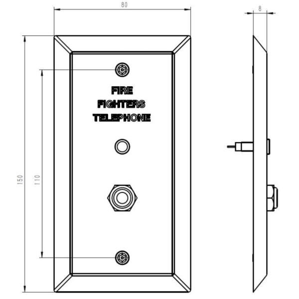 Атмосферостойкий промышленный аналоговый телефон, система пожарной телефонной связи