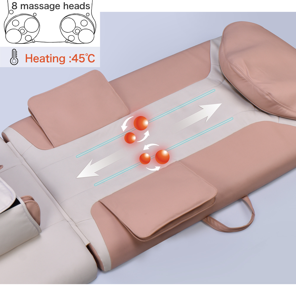 Full Body Massage Mattress with Shiatsu Neck Massager Heat Pad and Timing Control for Body Relaxation