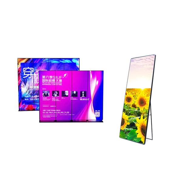 P2.5mm Indoor LED Poster Mobile Advertising Displays 2880-3840Hz High Refresh