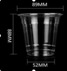 Customized Logo Clear PP/Pet Transparent Disposable Plastic Cup About Shipping Cost