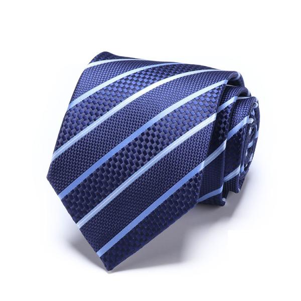 Woven  Business  Neckties 100% Silk Stripped Ties Jacquard Neckwear Men Style