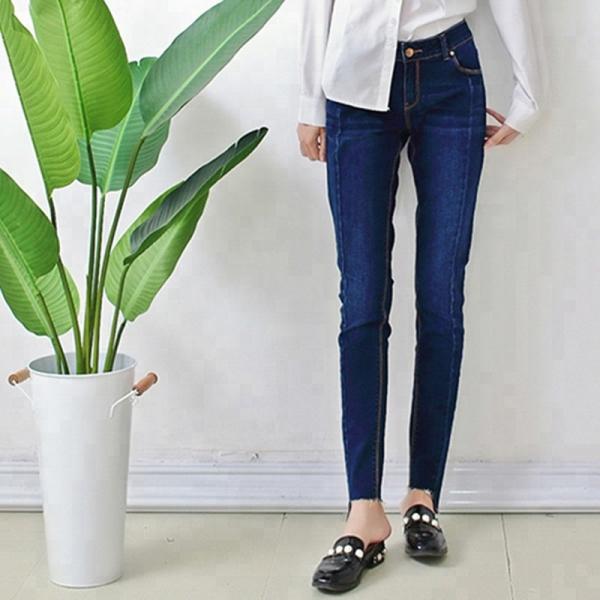 Long Women Denim Skinny Jeans , Girls Ripped Skinny Jeans Custom Design