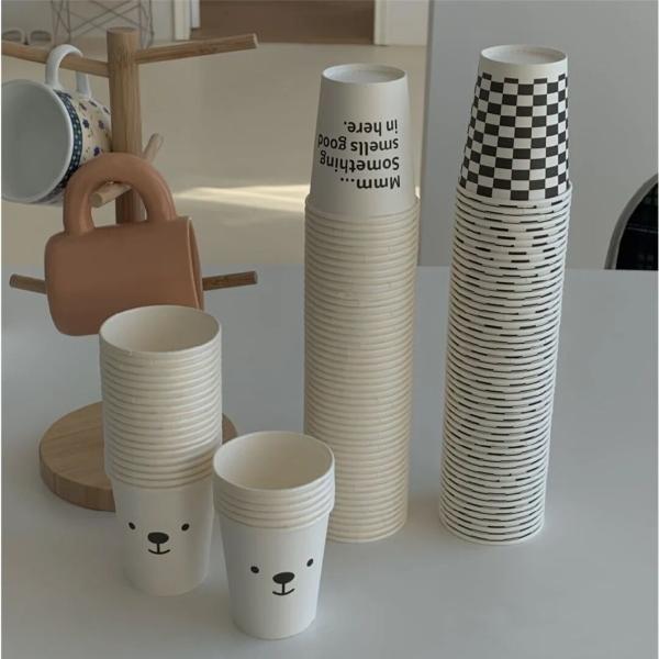 Personalized Printing Disposable Paper Cup Customized Color Full Payment Without Lid