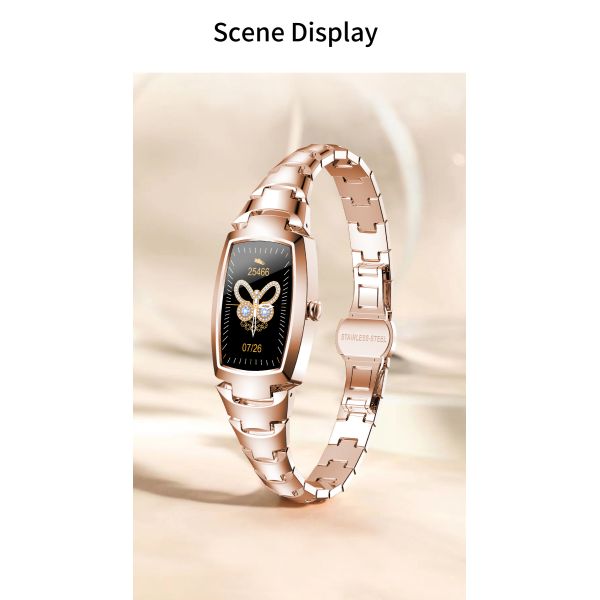 Eraysun Hot Sales H8pro Fashion Women Smartwatch for Android IOS Tracker Pressure Lady H8 Pro Smart Watches