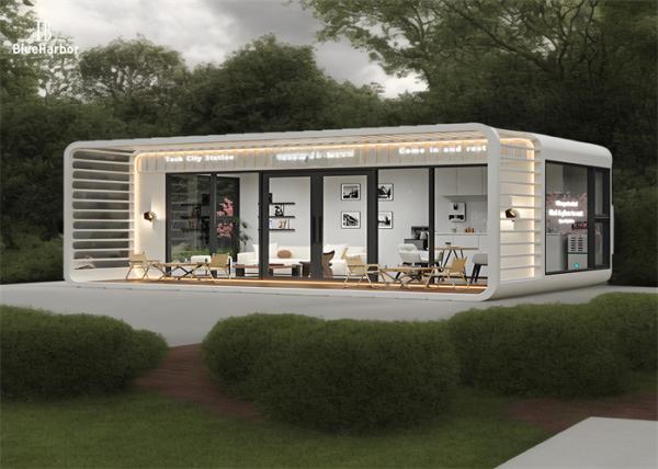 Galvanized Steel Space Capsule House Apple Cabin With Kitchen And Bathroom