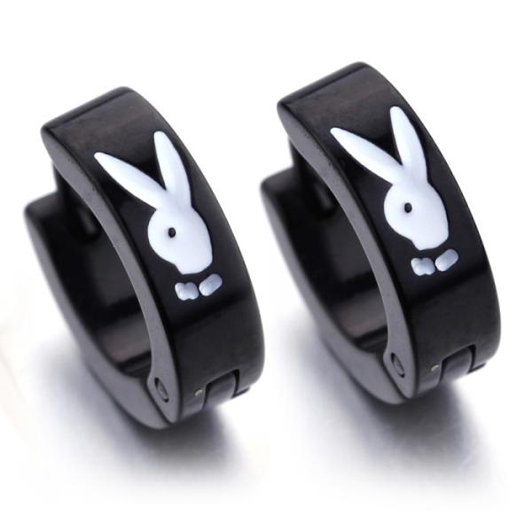 Australia fashion body piercing jewelry rabbit hoop earrings for boys