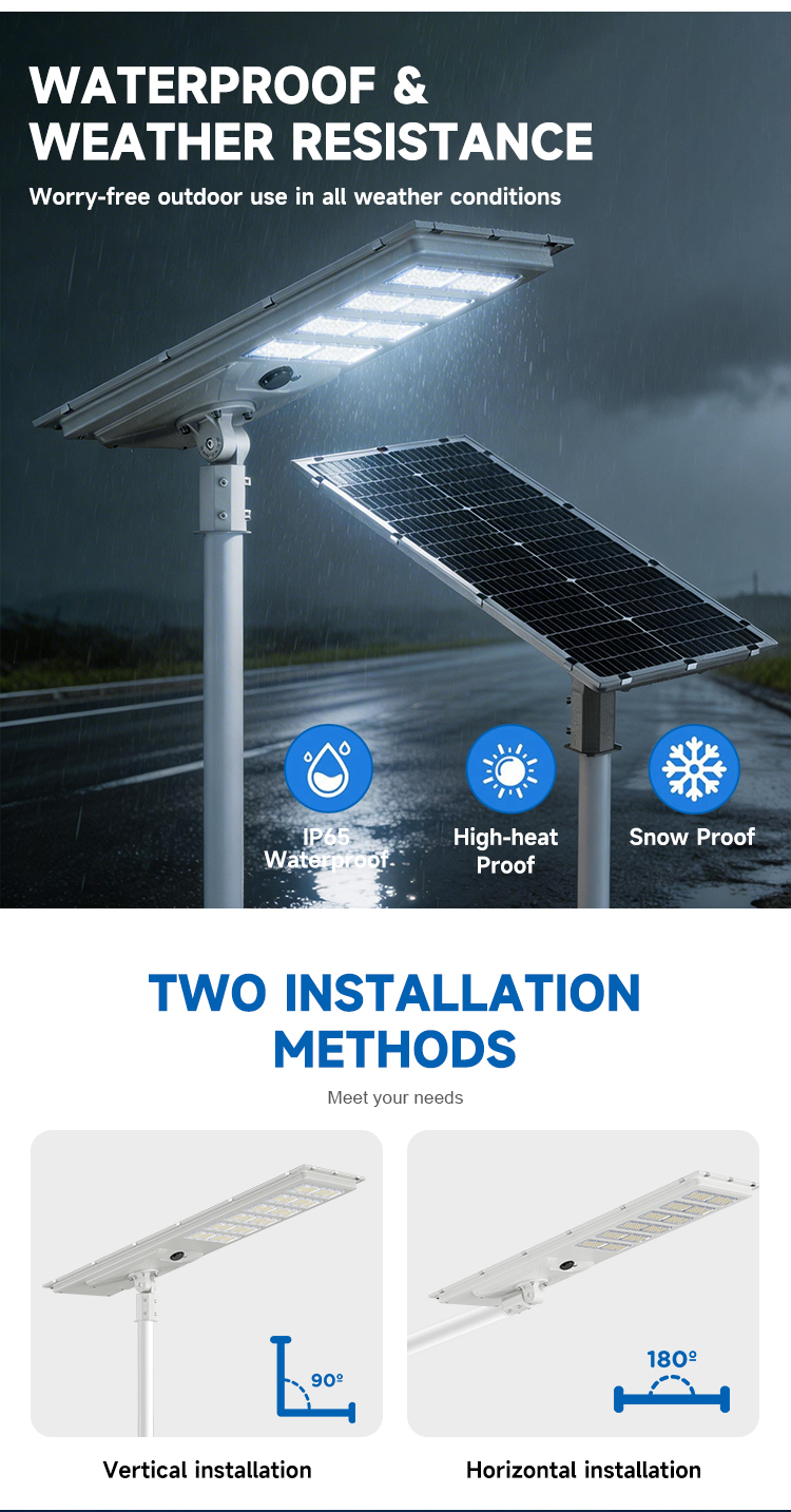 Smart Remote Control All-in-One Solar Street Light MPPT Controller Dusk to Dawn