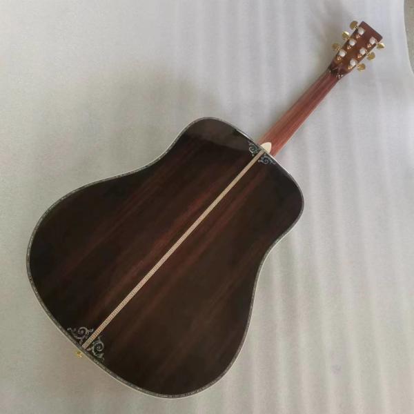 Custom MT Dreadnought D Body Sunburst Acoustic Guitar Wood Pickguard Martin D45 Guitar