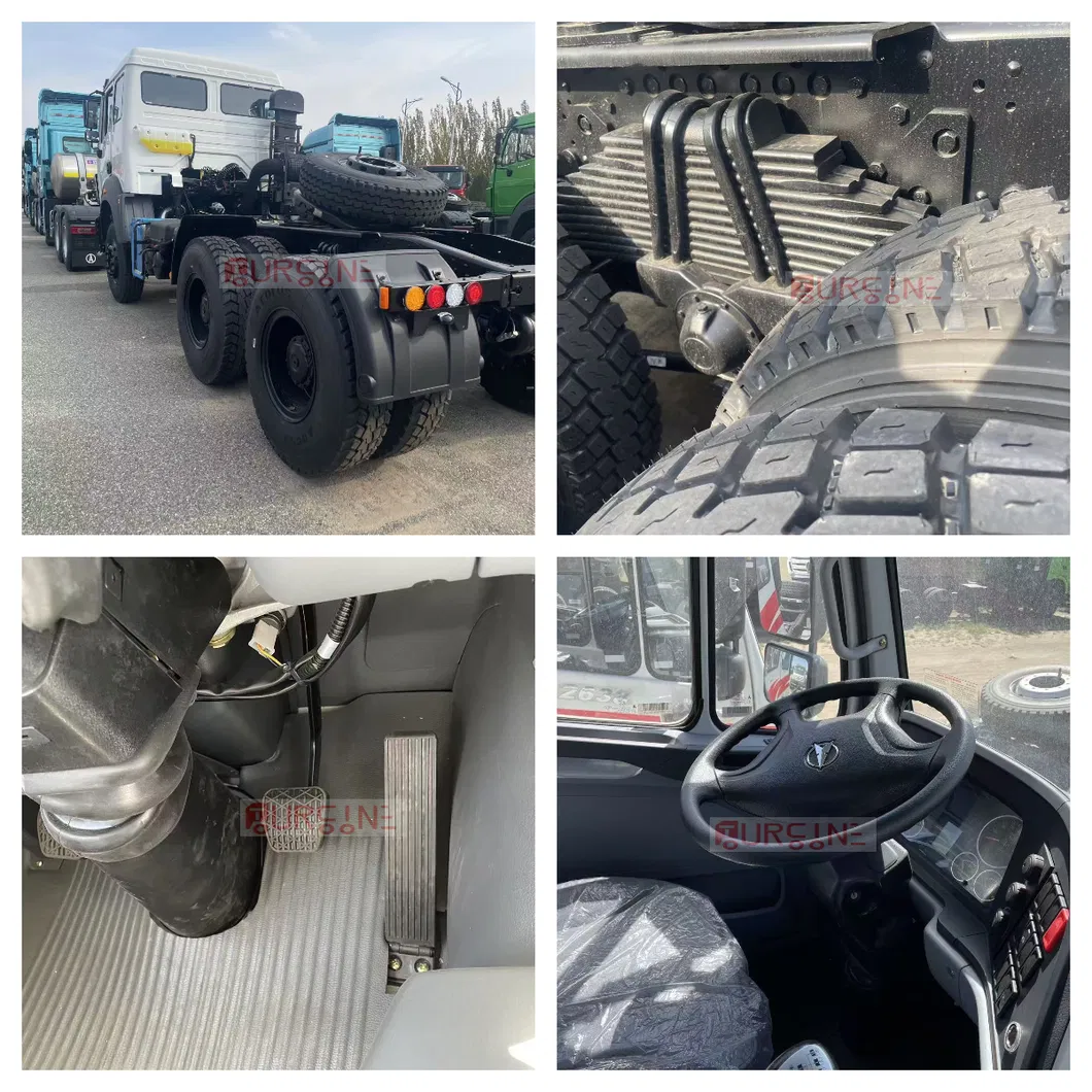 Beiben Ng80B 6X4 10 Wheel Heavy Duty Tractor Head Truck LHD For Container Transporting