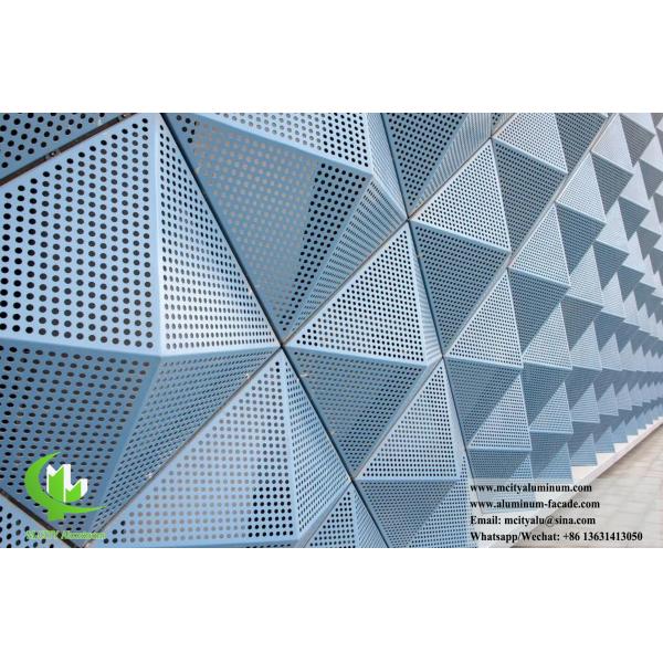 Customizable Design 3D Aluminum Cladding Panel with Powder Coated Surface in 1000x1000mm Size