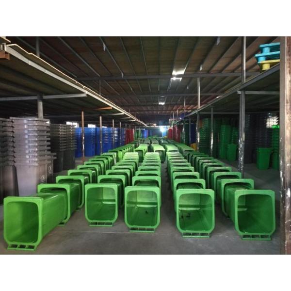 Ящики красных/зеленого цвета пластиковые хлама, ящик Вхэелие 240 литров ненужный для повторно использовать бумагу