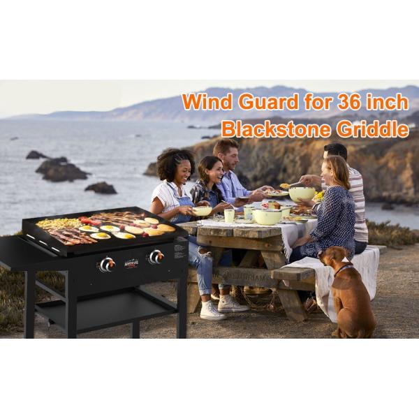 Ветровые экраны Blackstone Griddle из магнитной нержавеющей стали с капотом и задней жировой чашей