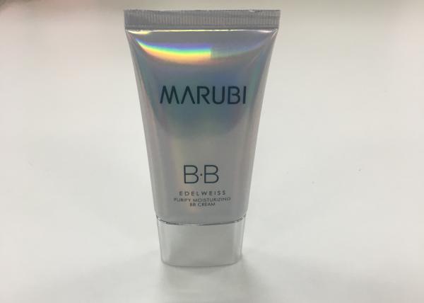 Tube cosmétique stratifié par aluminium olographe ovale plat du diamètre 35 pour la crème de BB
