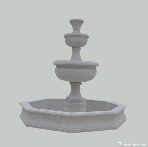 3 tier outdoor garden marble water fountain stone pool
