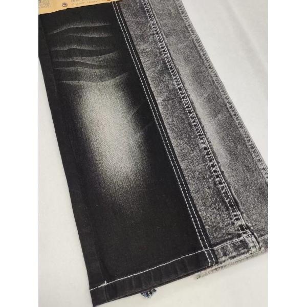 Noir/noir 75% coton haut Spandex slub 9,4 oz tissu denim 9,4 oz pour les jeans pour femmes