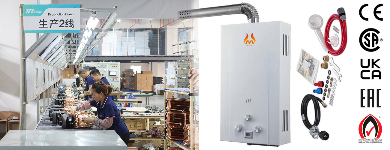 LED Digital Display 6L 10L 12L 16L 20L Gas Water Heater Wall Mounted