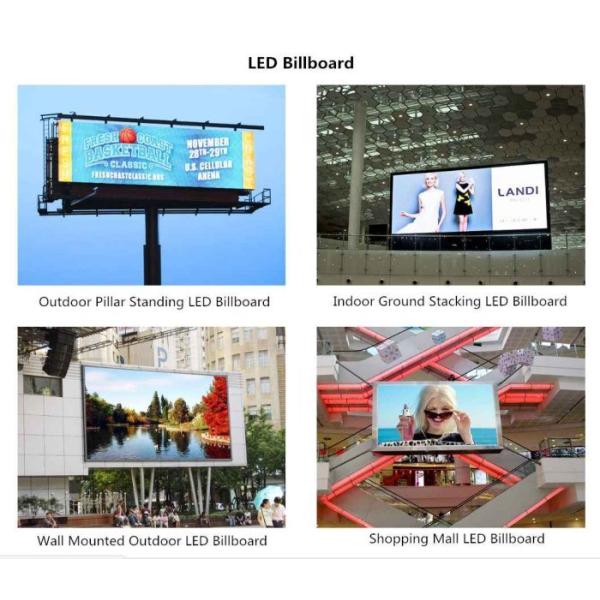 P10mm Outdoor Digital Billboard , Video Billboard Advertising Easy Maintenance