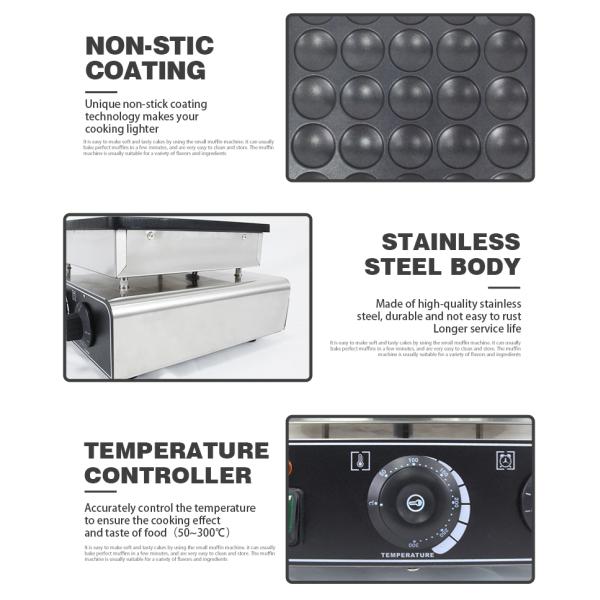 50-300C Машина для блинов 25 Круглообразные Пофферты с Нержавеющей Сталью Дораяки Мастер