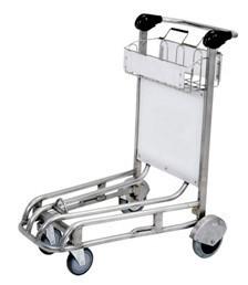 Powder Coating Airport Passenger Trolley Easy Operation With Basket Brake