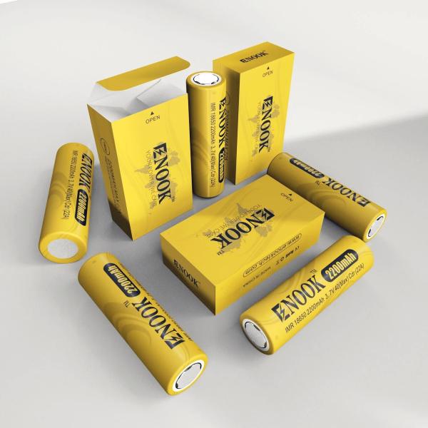 Classe AAA 18650 Bateria de íons de lítio 3.7V 2200mAh 40A recarregável