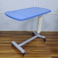 ABS Panel Medical Overbed Table Gas Spring Lift Mobile Hospital Bed Table