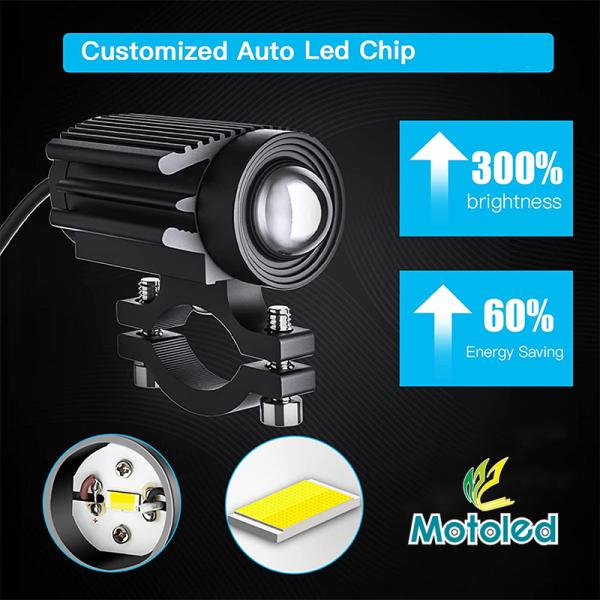 3570 LED 32W Triple Light External Spotlight For Universal Motorcycle Car