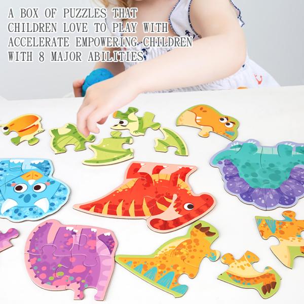 Children's Portable Gift Box Cartoon Animal Traffic Puzzle Early Education Educational Toy