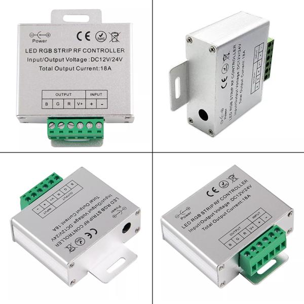 RF Touch Remote RGB LED Strip Controller DC 12V 18A For RGB LED Strips