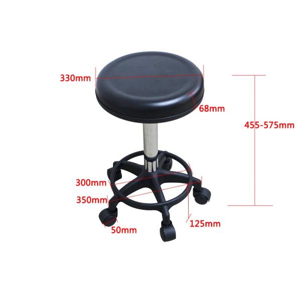 PU Chair Black Round Cushion One-time Fermentation Molding Seat Bag 330mm Diameter