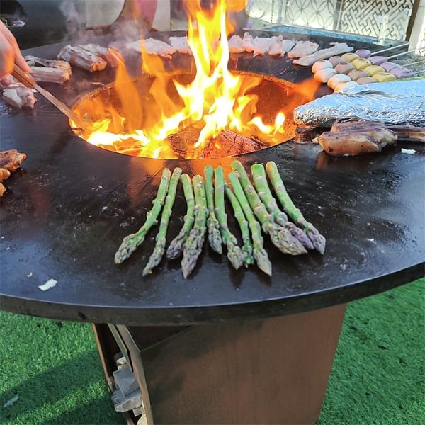 Outdoor Cooking Corten Steel Hemisphere Fire Pit D1000mm Abrasion Resistance