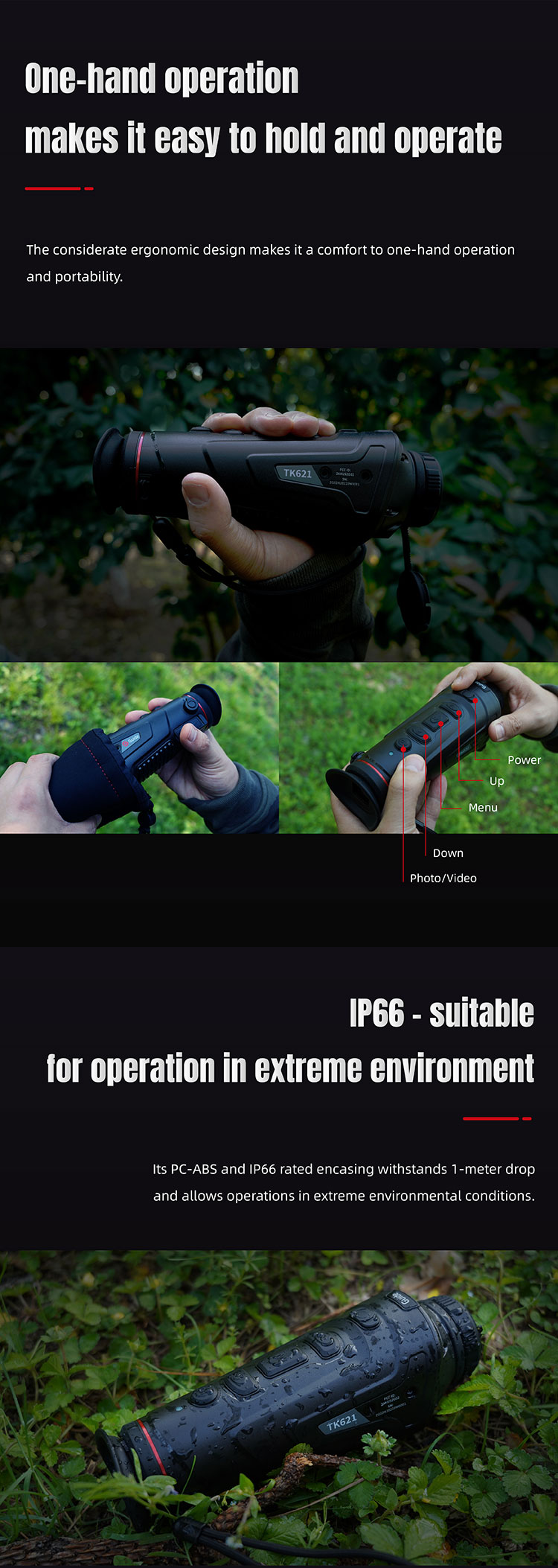 Ночное видение термического изображения объема Handheld термического изображения серии TK Gen2 Kitalpha проводника Monocular охотясь Monocular