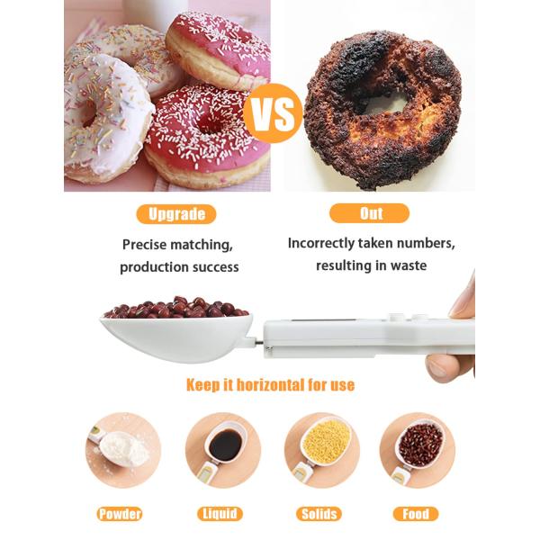 Balance de cuisine numérique à cuillère en plastique ABS alimentée par batterie, 500g, appareil de mesure du poids, 'Choix' division 0,1g
