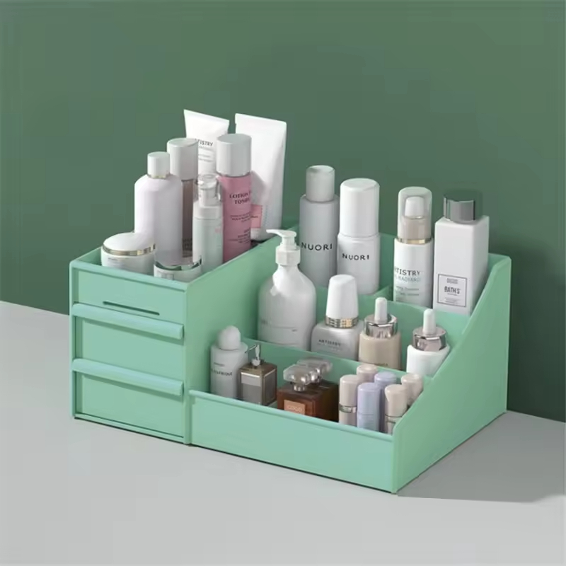 Plastic Storage Shelf Decoration Cosmetics Skin Care Dressing Makeup Drawer Desktop Storage Box