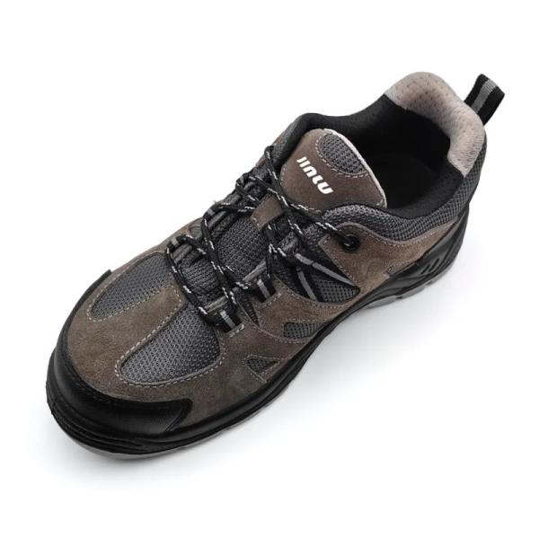 Chaussures de travail en maille respirante en cuir suède anti-ponture hommes chaussures de sport