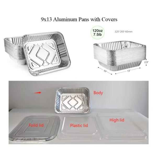 Большое количество продуктов для приема на кухню Контейнер для упаковки продуктов питания Алюминиевая фольга Колбаса для хранения продуктов питания