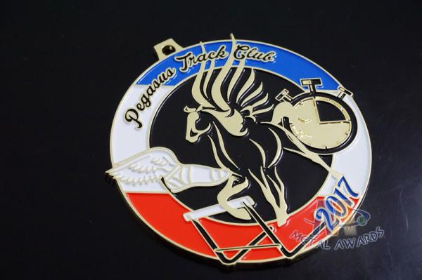 Pegasus Marathon 5K 10k Mini Custom Metal Racing Medals Bespoke Design